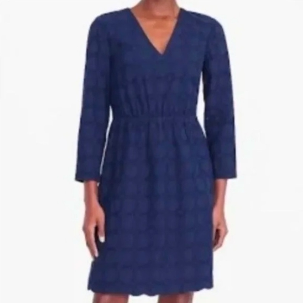J Crew Eyelet Scalloped Hem Dress
